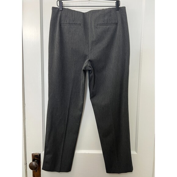 Talbots Petites Charcoal Gray Stretch Dress Pants Side Zipper - Women's 14 P - Picture 2 of 11